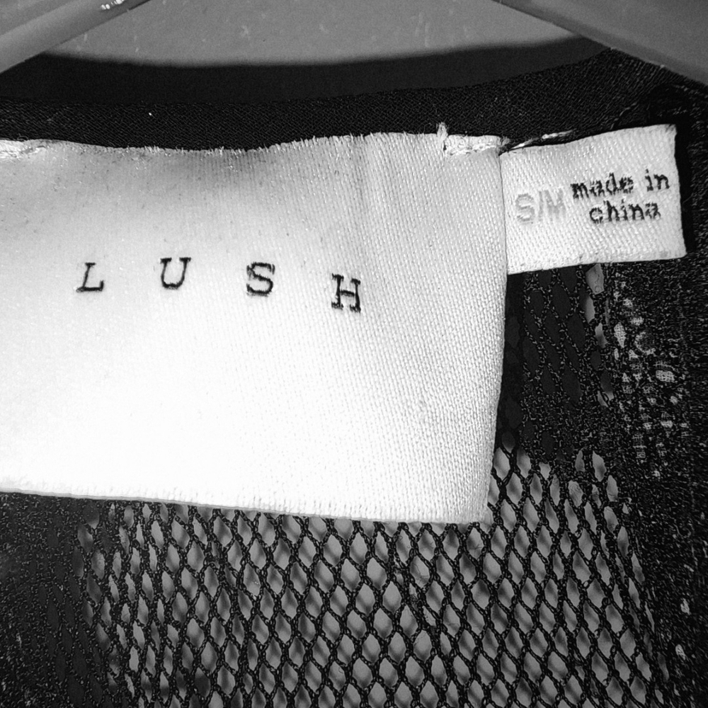 Lush Black Mesh Garment - Picture 4 of 11